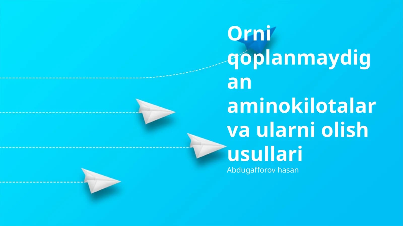 Orni qoplanmaydigan aminokilotalar va ularni olish usullari