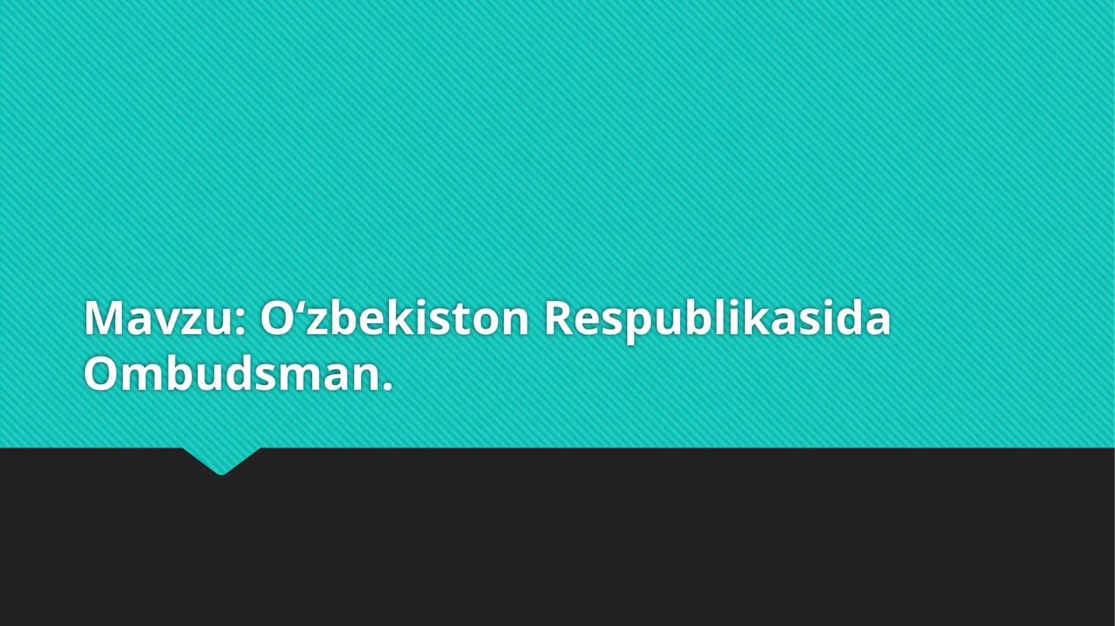 Oʻzbekiston Respublikasida Ombudsman