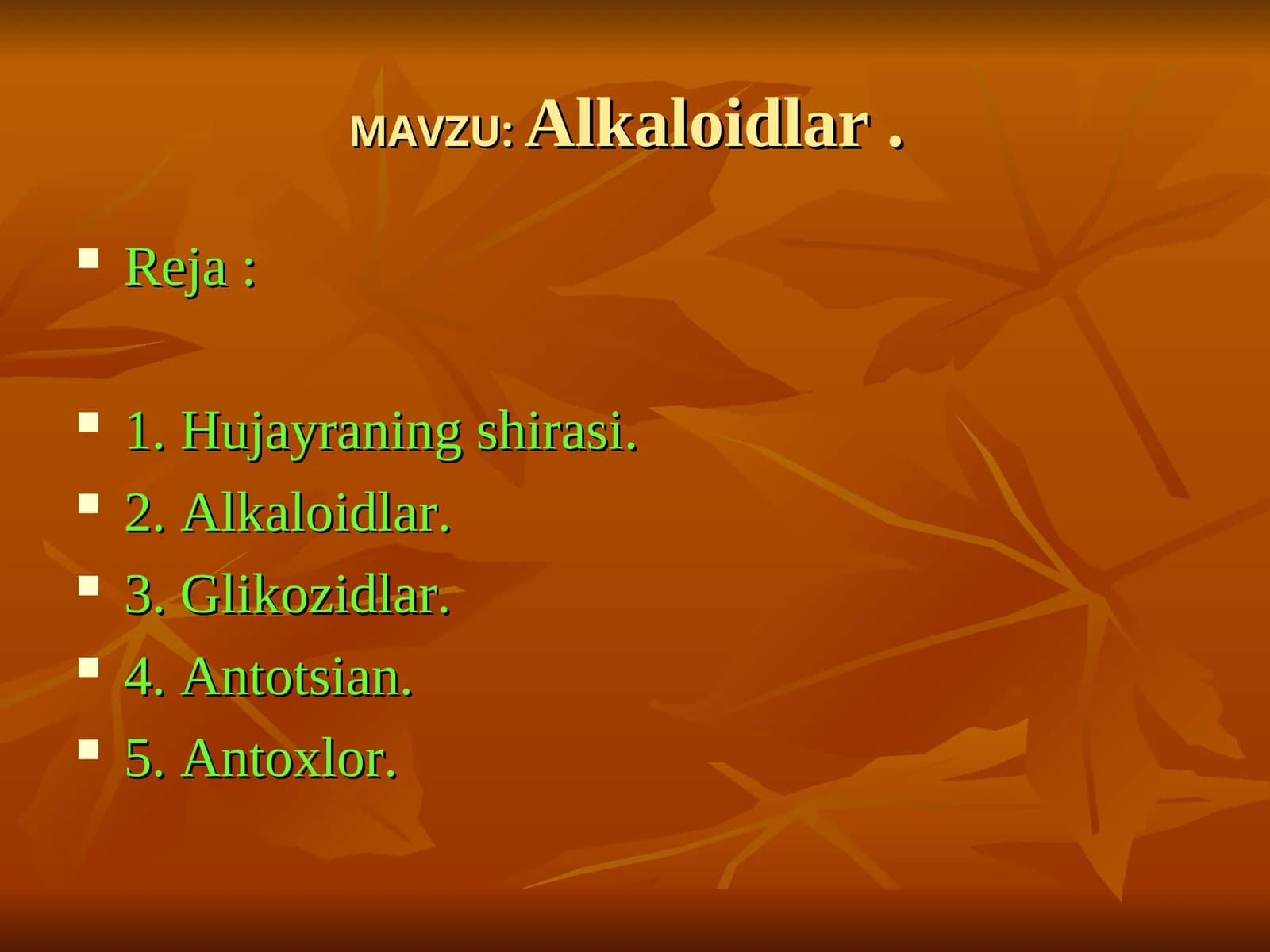 Alkaloidlar