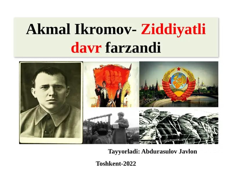 AkmalIkromov-Ziddiyatlidavrfarzandi