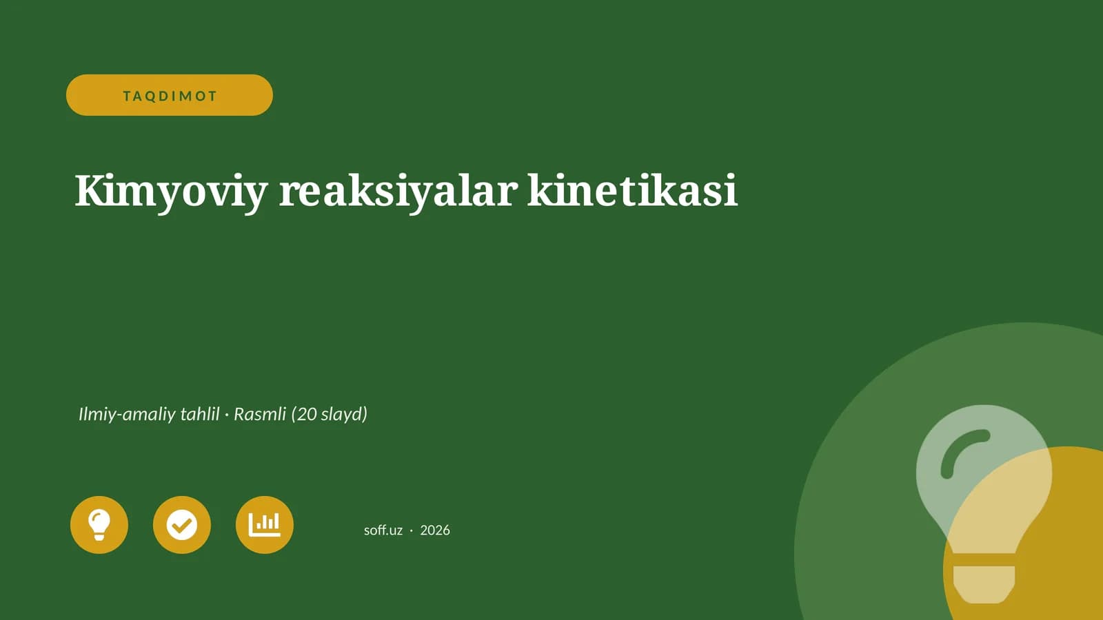 Kimyoviy reaksiyalar kinetikasi