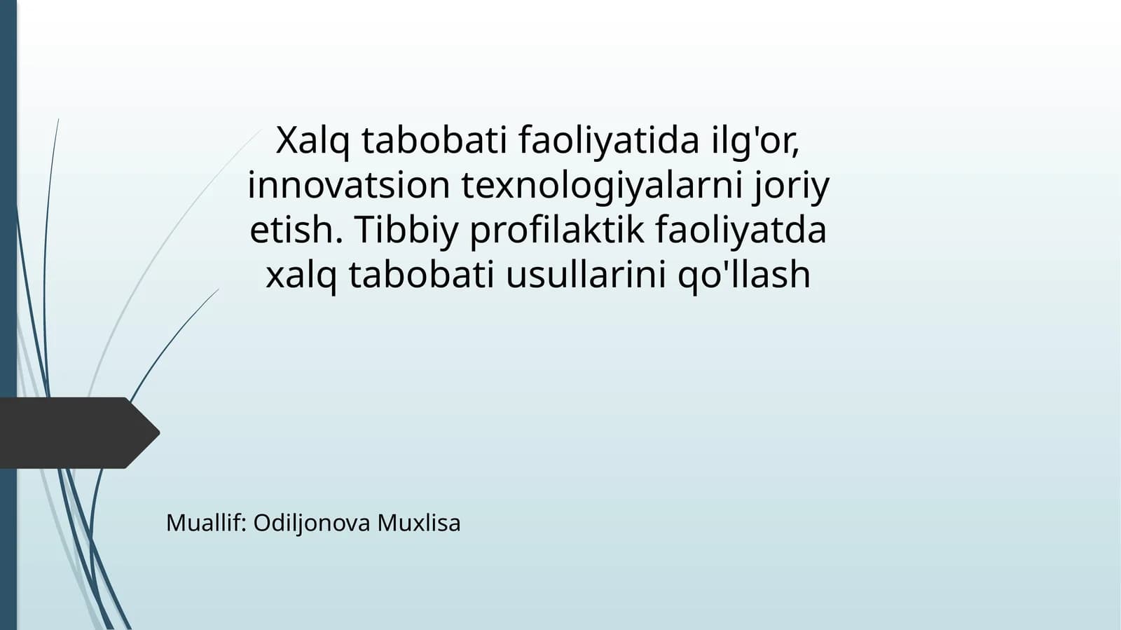 Xalq tabobati va uning ahamiyati
