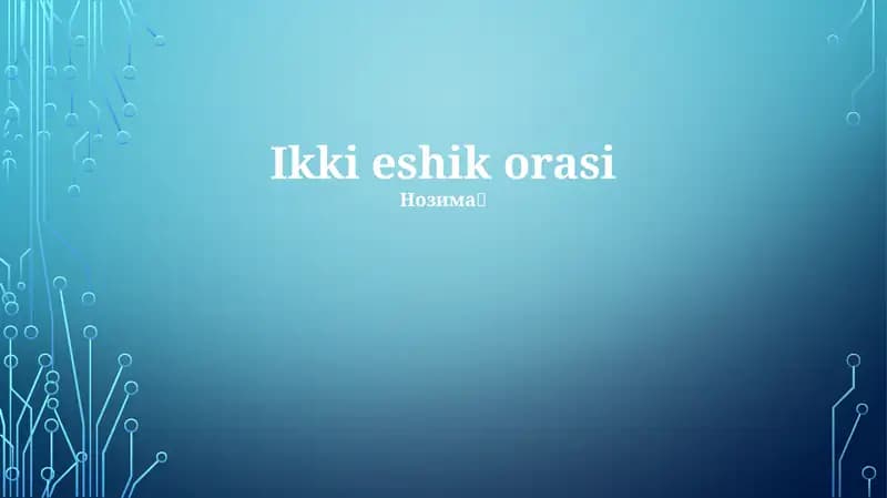 Ikki eshik orasi
