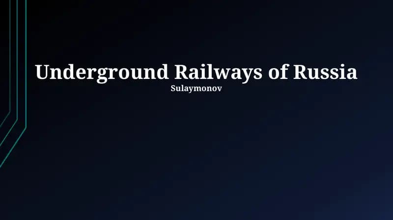 Underground Railways of Russia