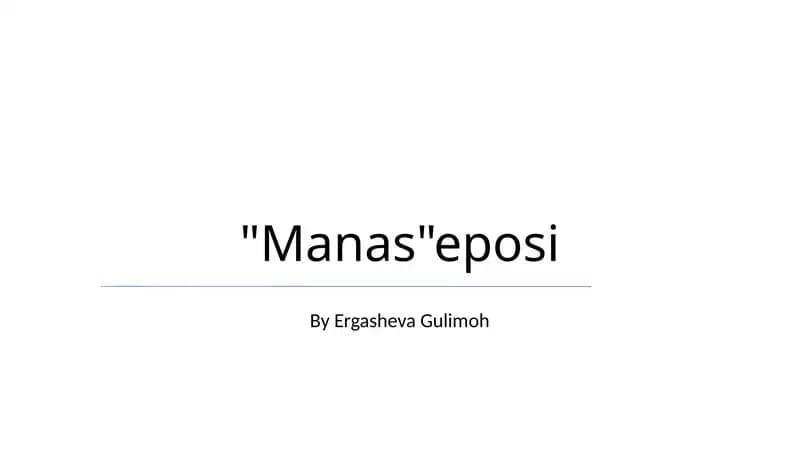 "Manas"eposi