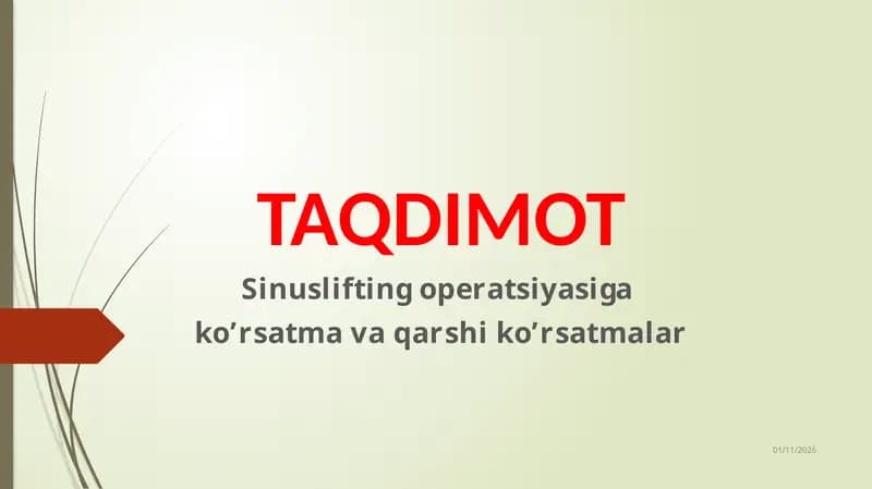 Sinusniko'tarish operatsiyasi