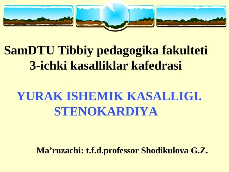 YURAK ISHEMIK KASALLIGI