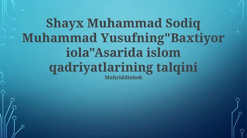 "Baxtiyor iola"