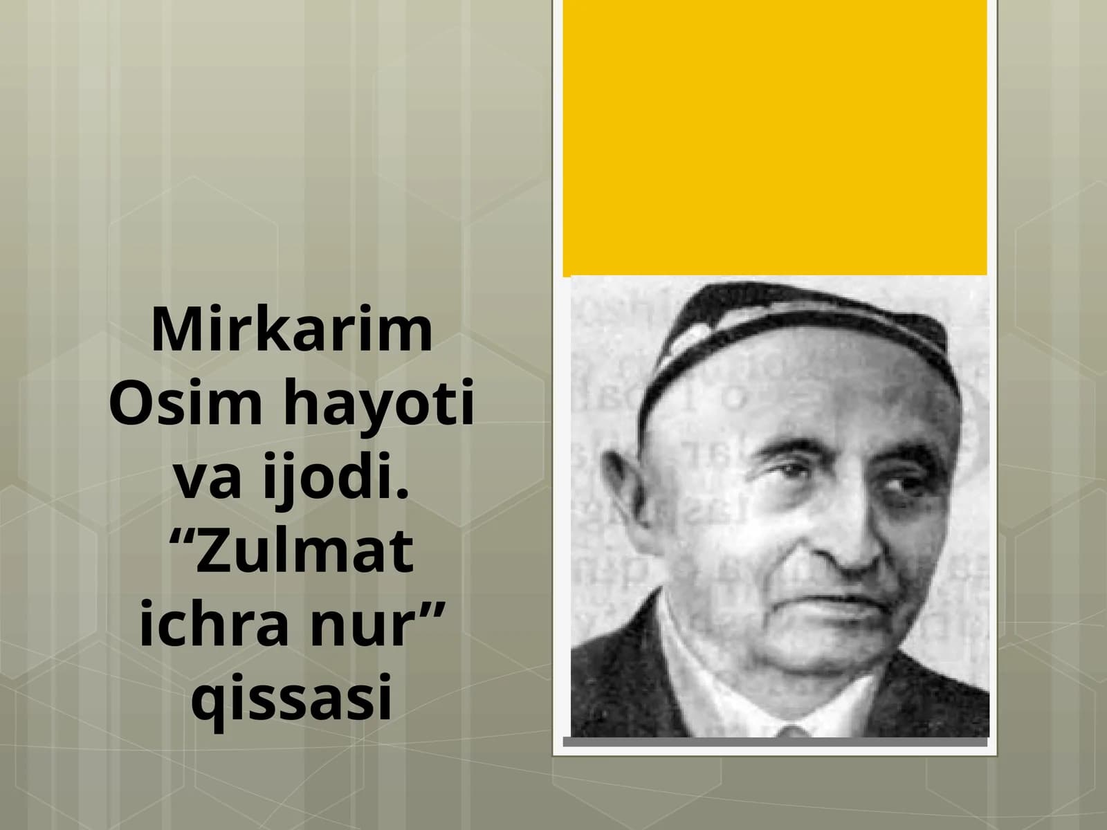 5-sinf Adabiyot dars ishlanma. Zulmat ichra nur qissasi