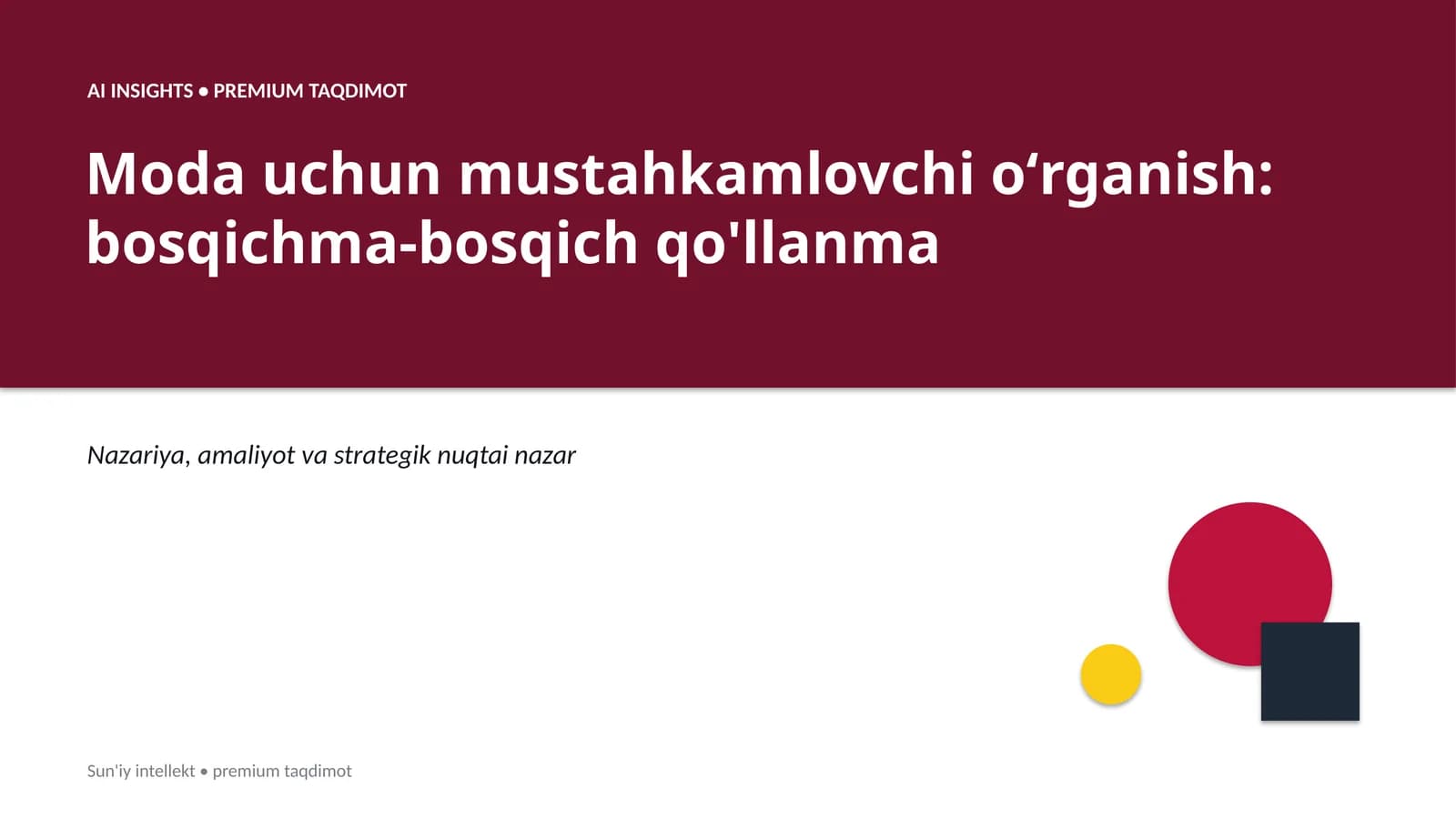 Premium Taqdimot (AI INSIGHTS)