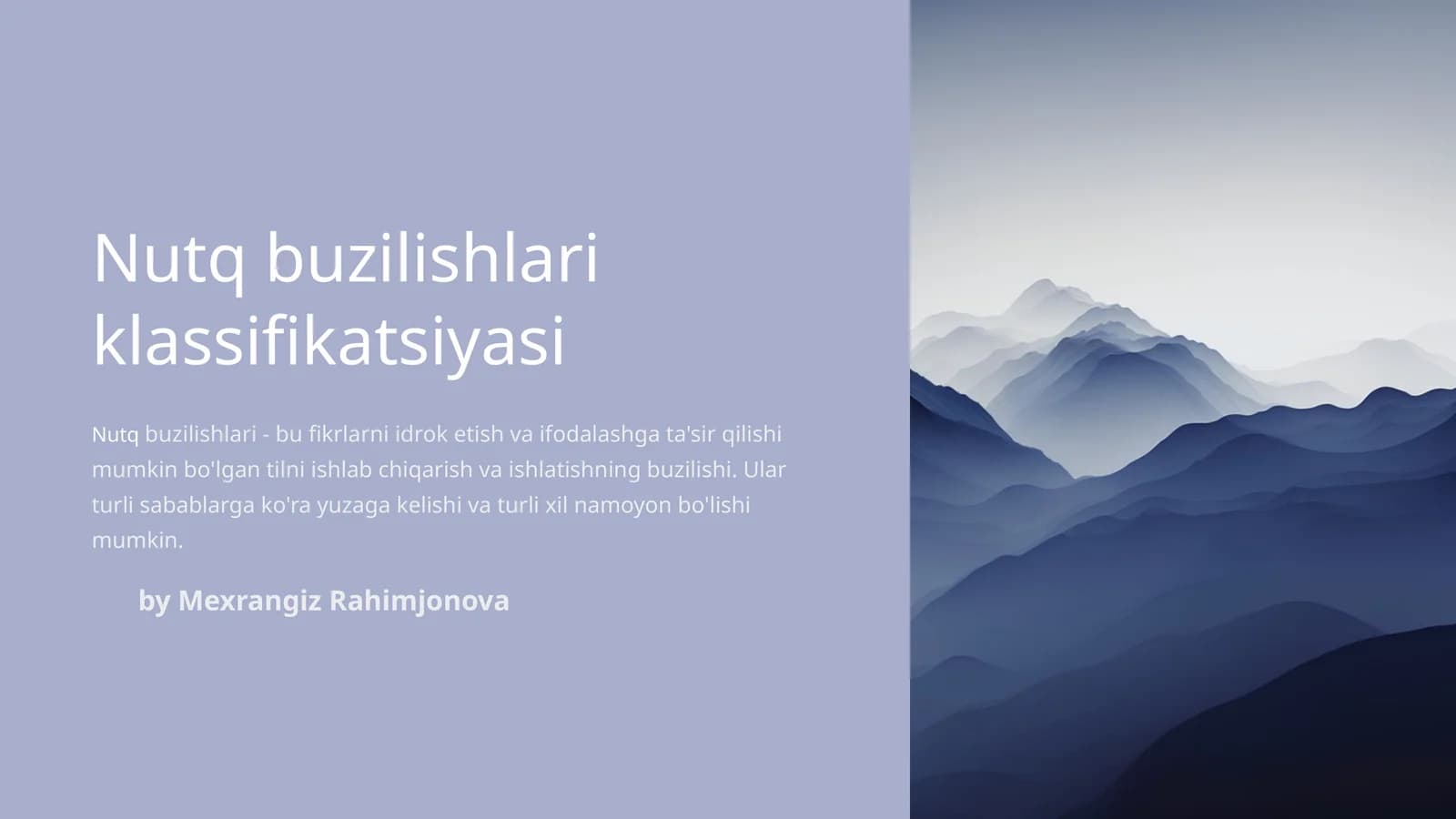 Nutqbuzilishlariklassifikatsiyasi