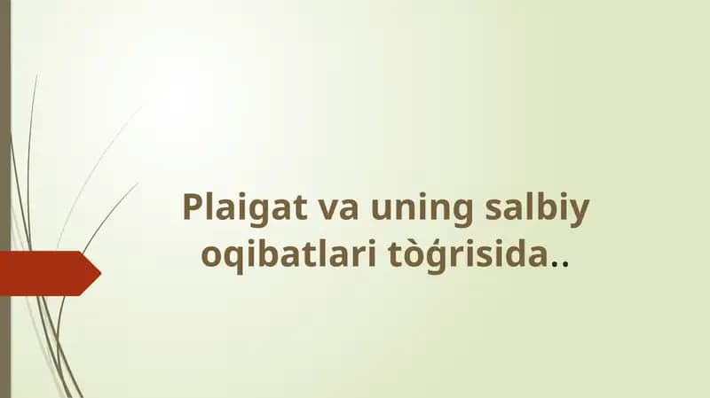 Plaigat va uning salbiy oqibatlari tòģrisida