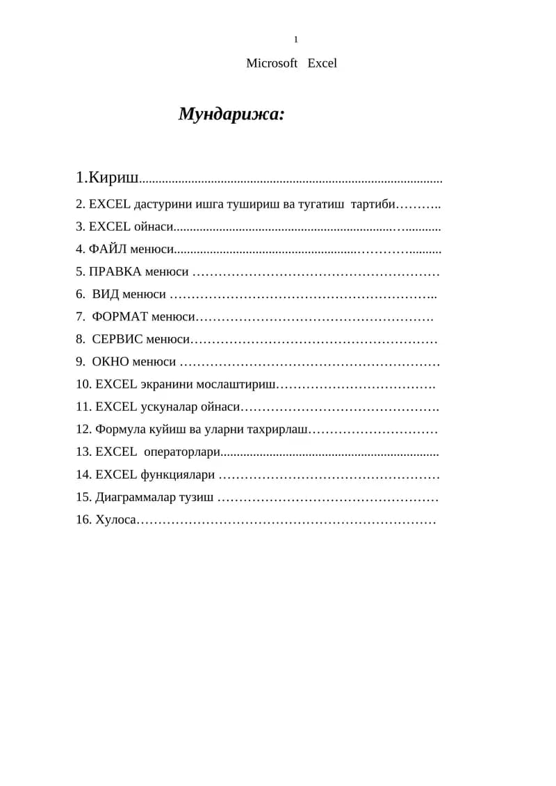 Microsoft Excel
