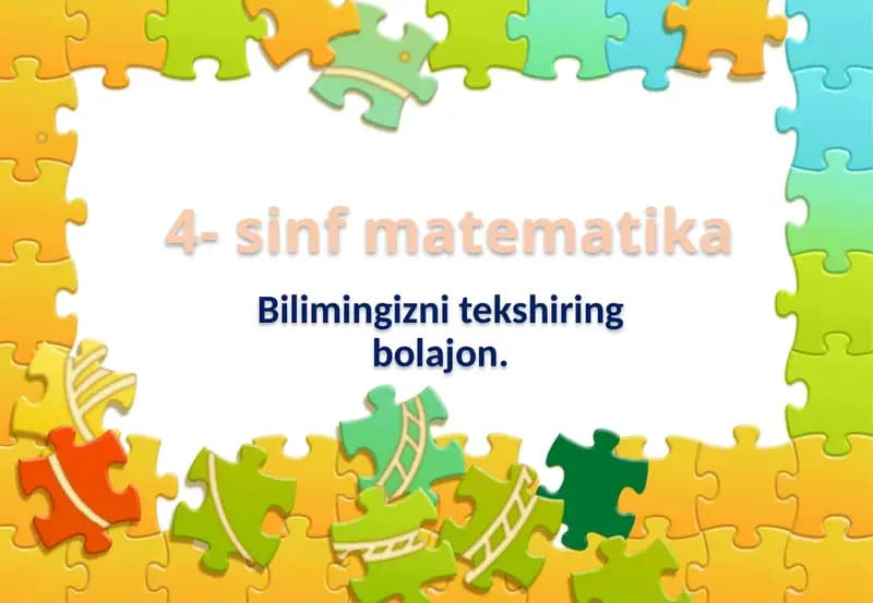 4-sinf matematika
