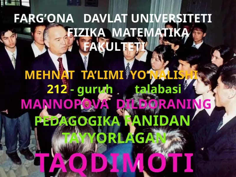 Shaxsni shakllanishiga ta’sir etuvchi omillar