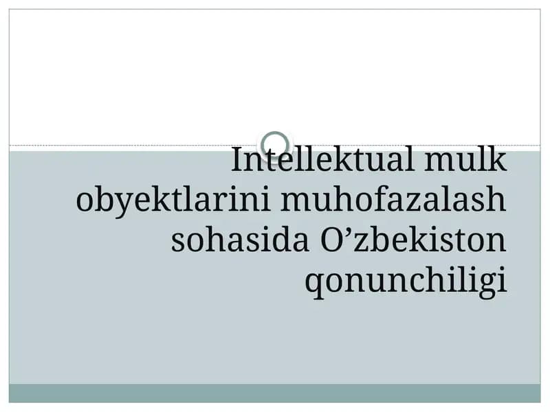 O‘zbekiston Respublikasi Konstitusiyasi