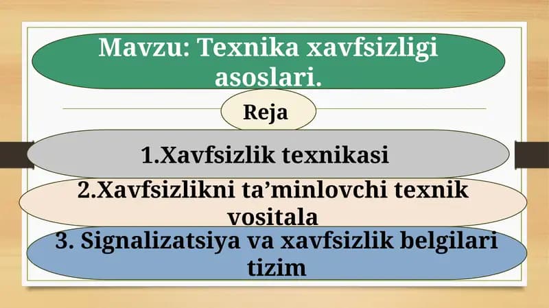 Xavfsizlik texnikasi