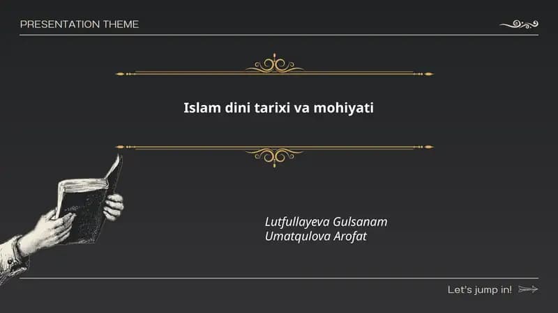 Islam dini tarixi va mohiyati