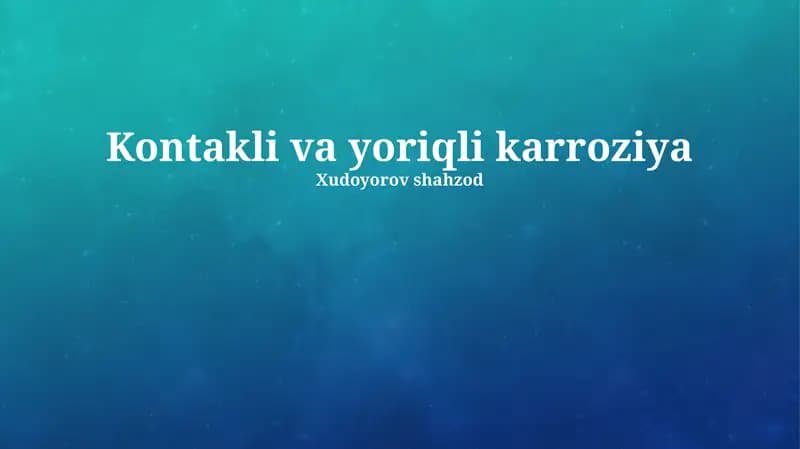 Kontakt va yoriq korroziyasi