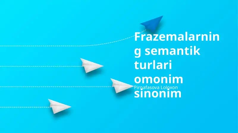 Sinonimlar va omonimlar