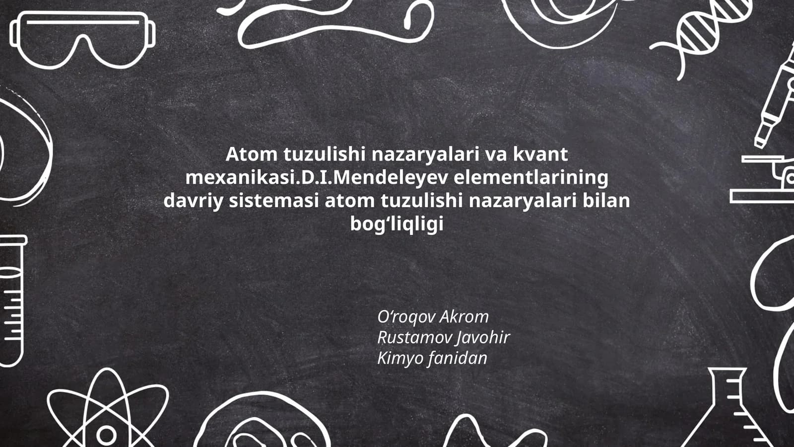 Atom tuzulishi nazaryalari va kvant mexanikasi