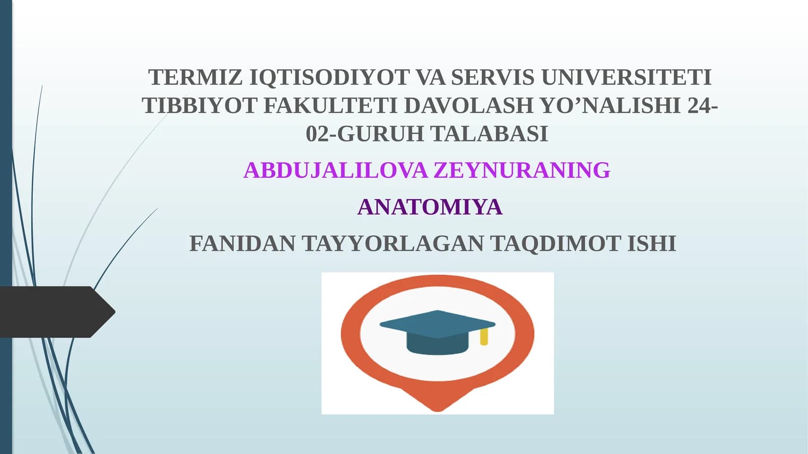 ANATOMIYA FANIDAN TAQDIMOT