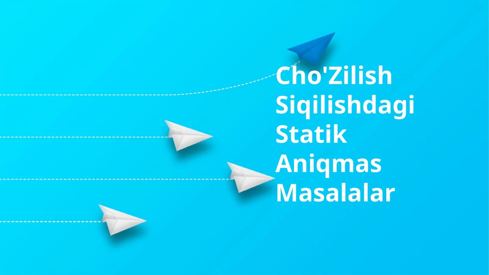 Cho'Zilish Siqilishdagi Statik Aniqmas Masalalar