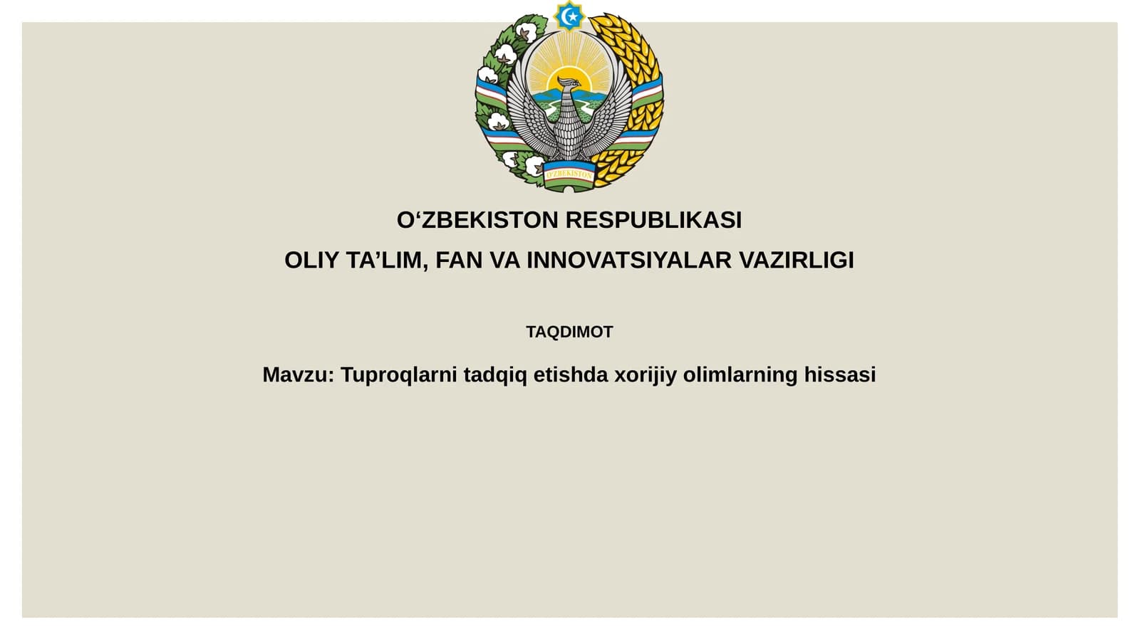 Tuproqlarni tadqiq qilishdagi xorijiy olimlarning hissasi
