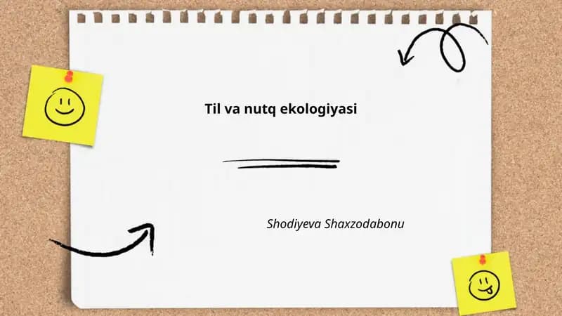 Til va nutq ekologiyasi