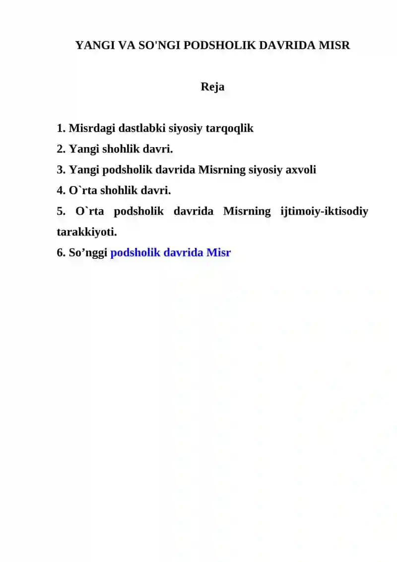 Misrning siyosiy tarqoqlik davri
