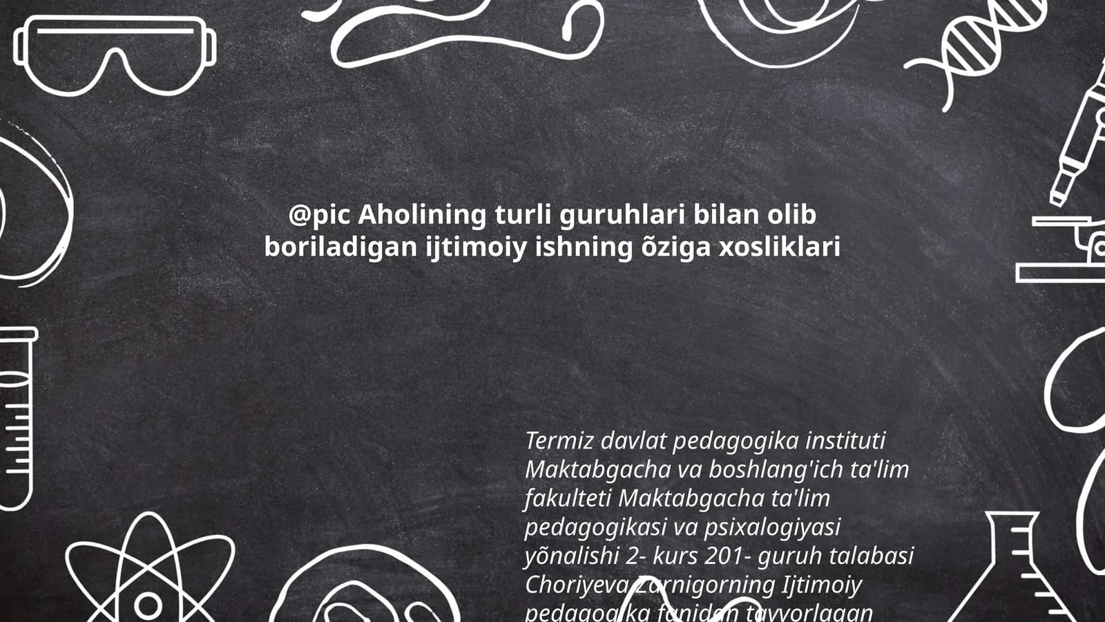 Ijtimoiy pedagogika fanidan mustaqil ish