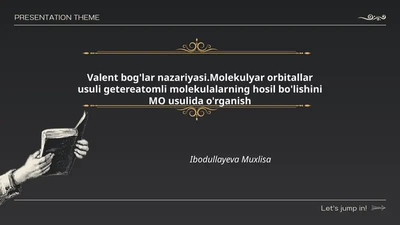 Valent bog'lar nazariyasi