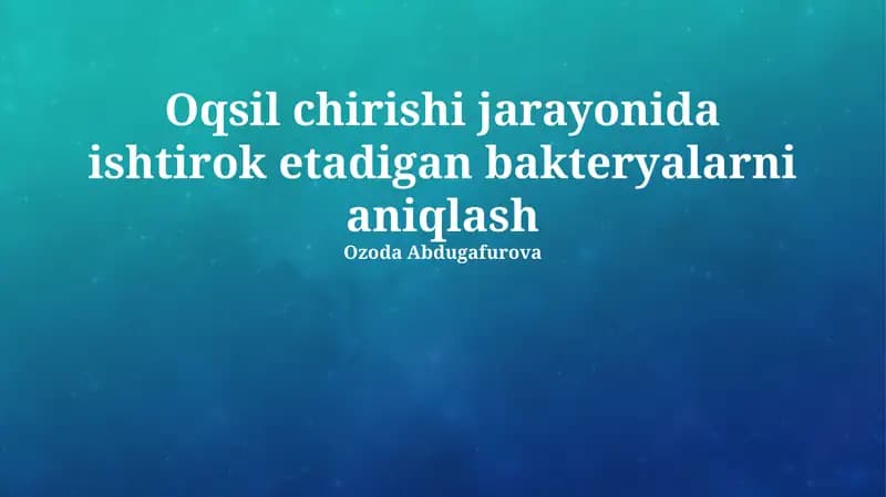 Protein parchalanishi jarayoni
