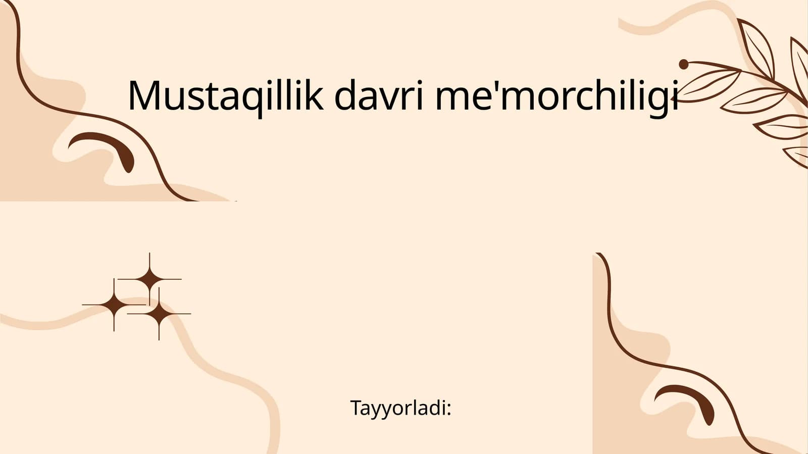 Mustaqillik davri me'morchiligi