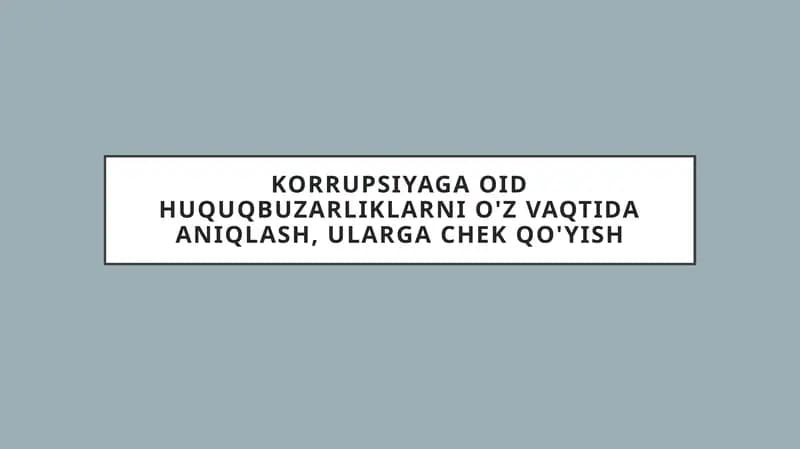 Ularga chek qo'yish