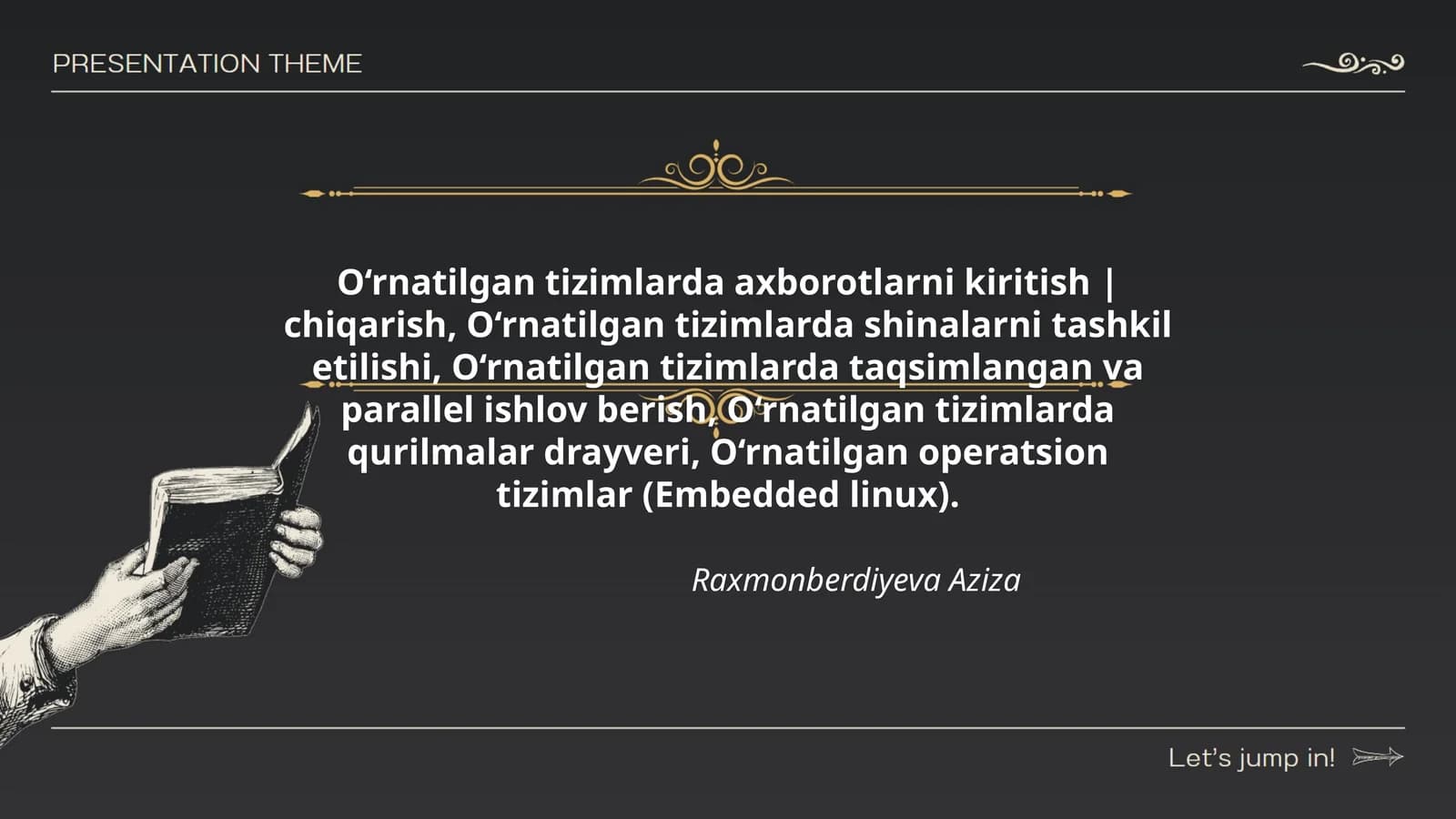 O‘rnatilgan operatsion tizimlar (Embedded linux)
