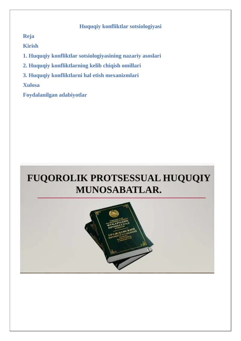 Huquqiy konfliktlar sotsiologiyasi