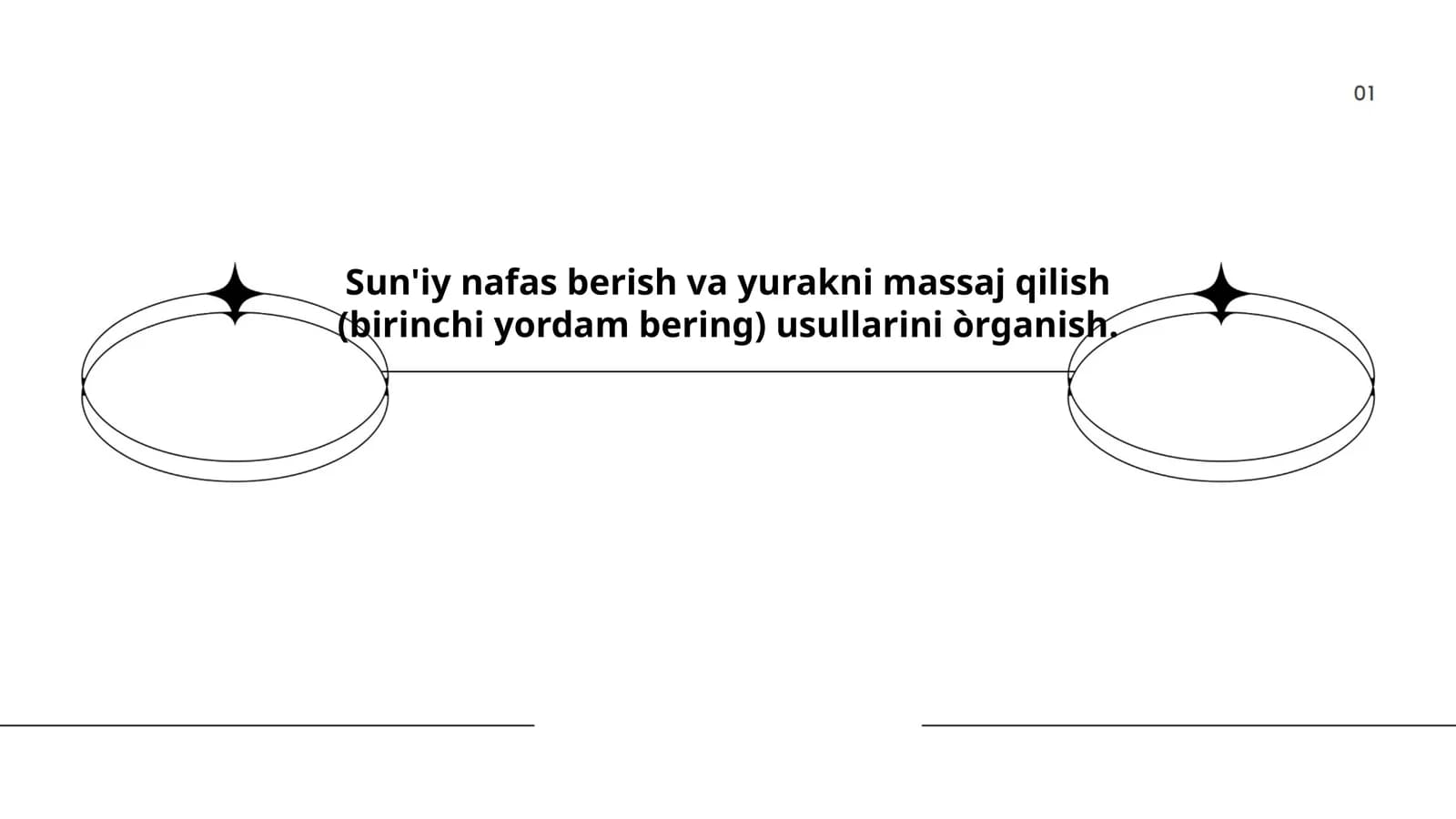 Sun'iy nafas berish va yurakni massaj qilish (birinchi yordam bering) usullarini òrganish