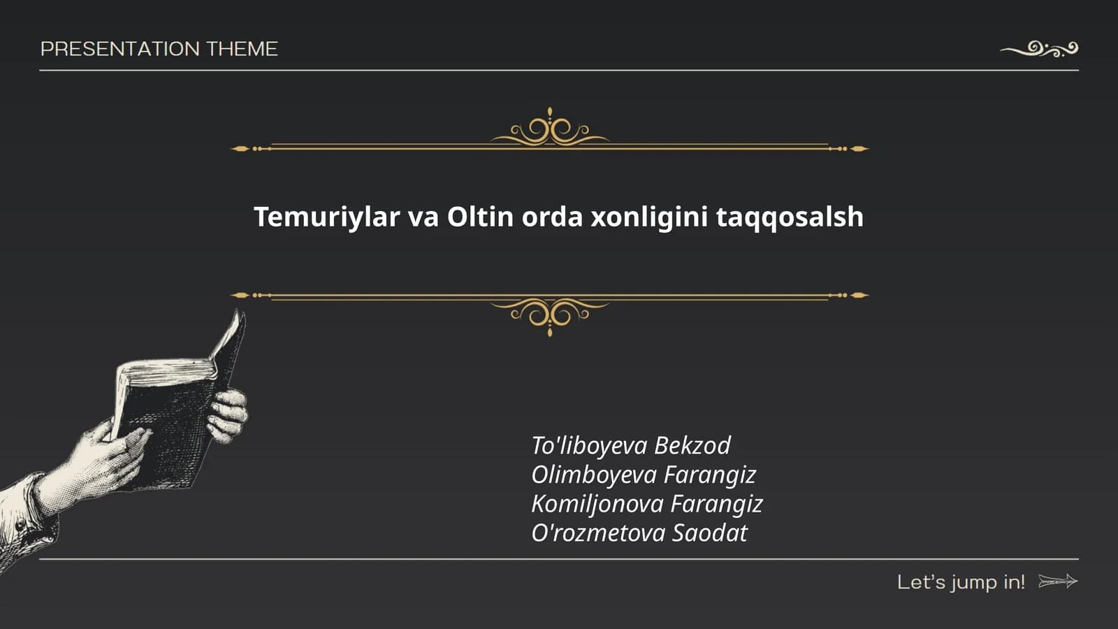 Temuriylar va Oltin orda xonligini taqqosalsh