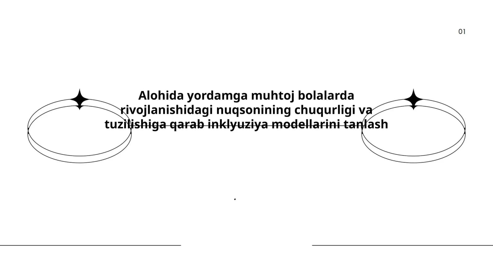 Alohida yordamga muhtoj bolalarda rivojlanishidagi nuqsonining chuqurligi va tuzilishiga qarab inklyuziya modellarini tanlash