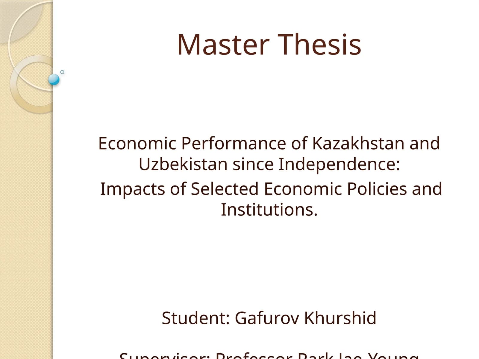 Master Thesis
