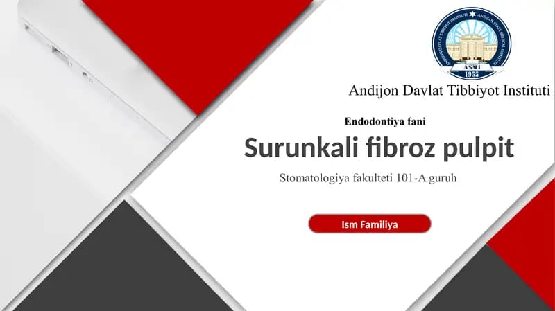 Surunkali Fibroz Pulpit - Сурункали Фиброз Пульпит
