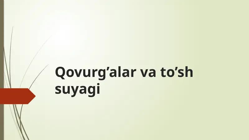 Qovurg’alar, to'sh va oʻmrov suyagi