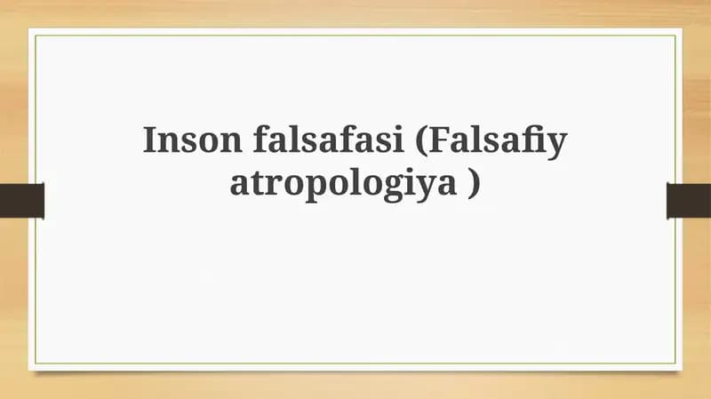 Insonfalsafasi (Falsafiyatropologiya)
