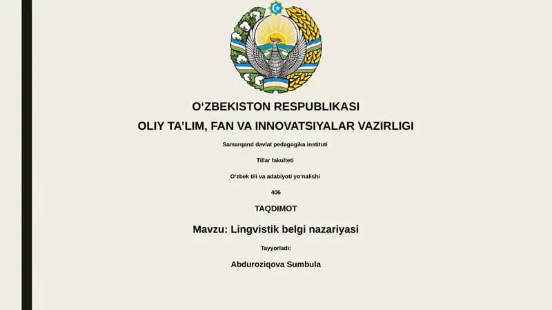 Lingvistik belgi nazariyasi