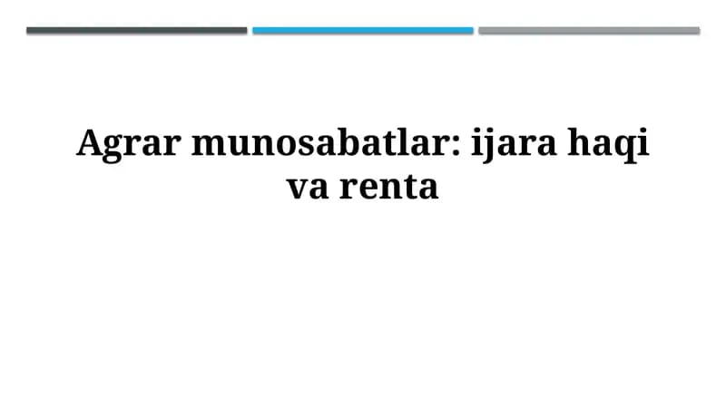 Agrar munosabatlar: ijara haqivarenta