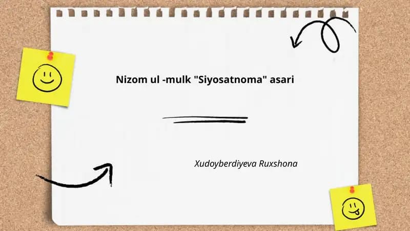 Nizom ul-Mulk "Siyosatnoma" asari