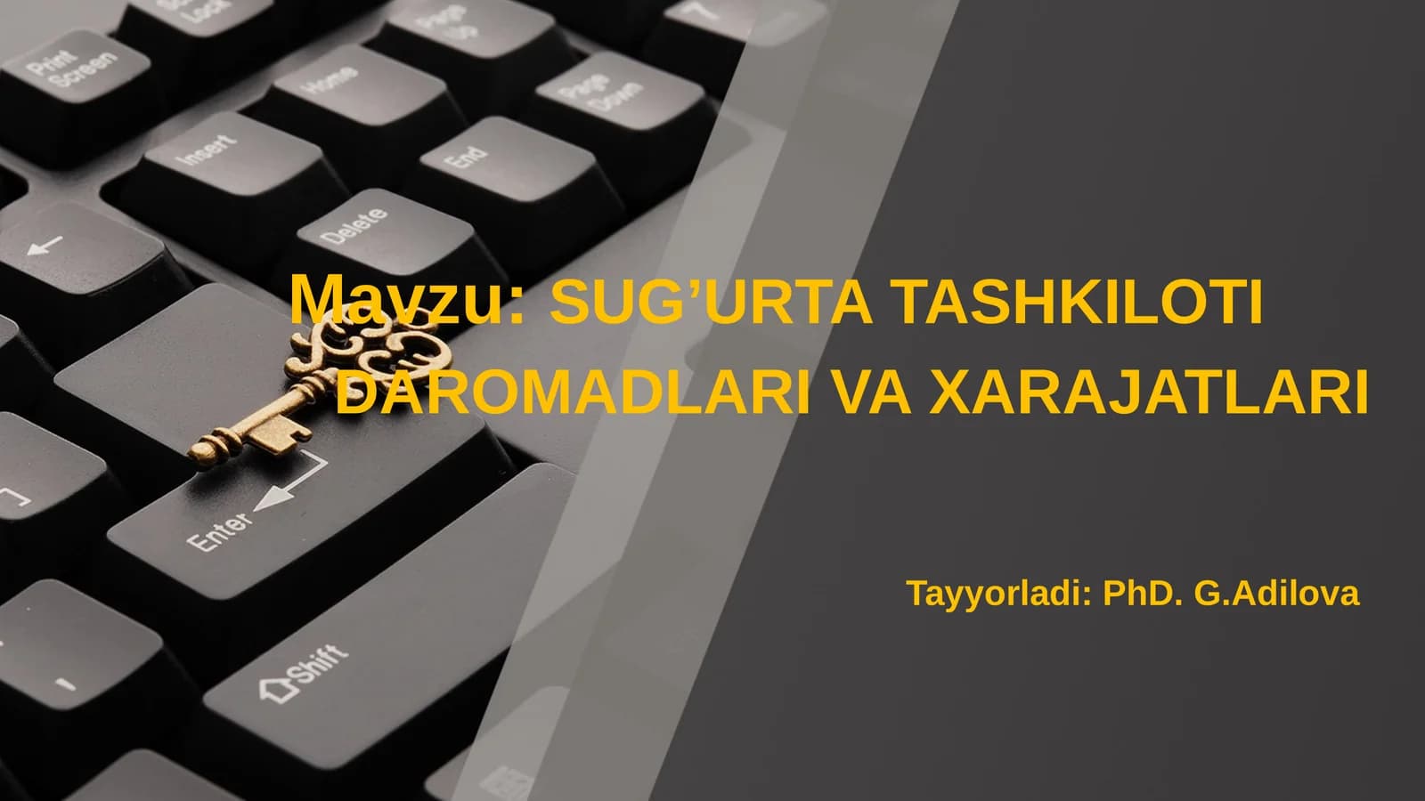 SUG’URTATASHKILOTI DAROMADLARI VA XARAJATLARI