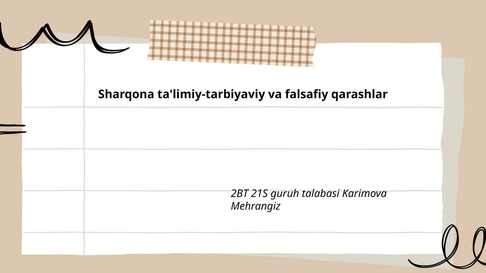 Sharqona ta'limiy-tarbiyaviy va falsafiy qarashlar