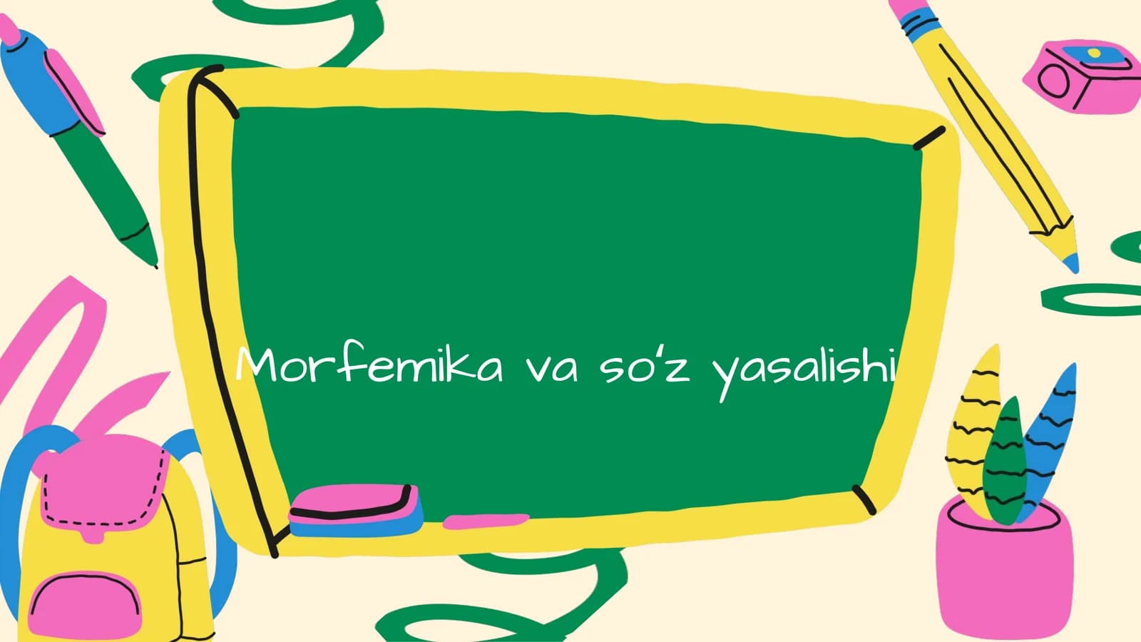 Morfemika va soʻz yasalishi